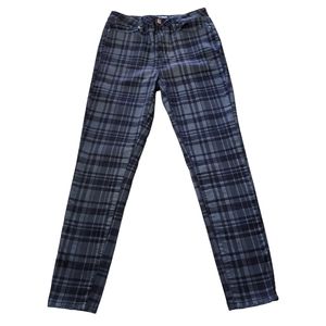 Fashion Nova Black/Gray Plaid Jeans Sz 11